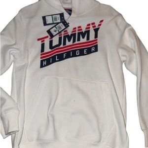 Tommy Hilfiger White Hoodie with Logo